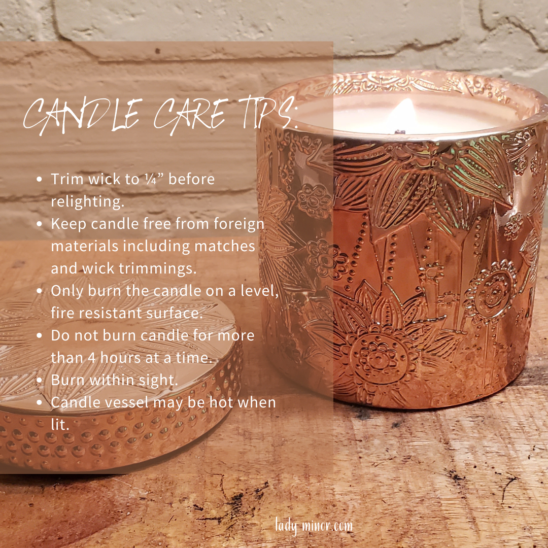 Soy candle care tips