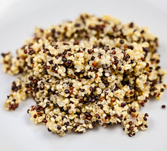 Quinoa served by itself on a plate. It can also be served in a salad