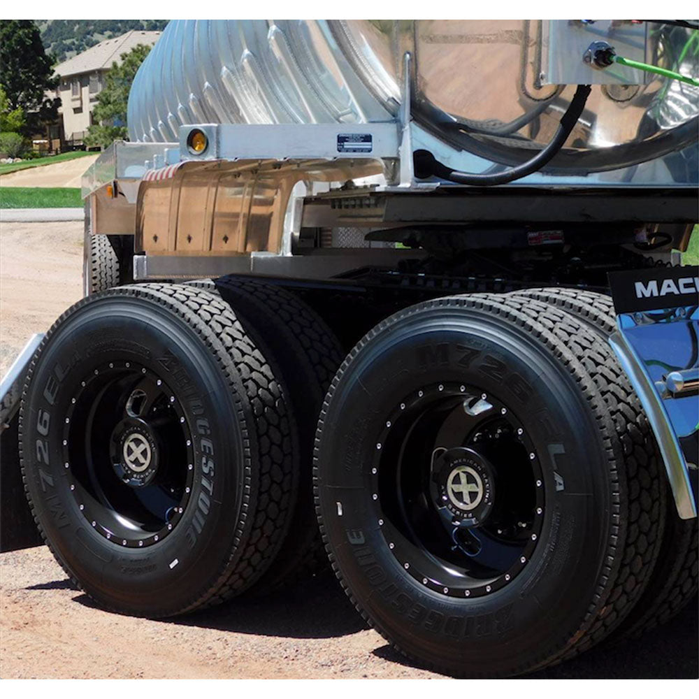 225 Black Aluminum Custom Oval Style Indy Semi Truck Wheel Kit Buy