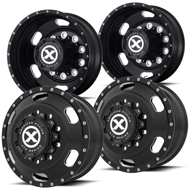 22 5 Black Aluminum Custom Oval Style Indy Semi Truck Wheel Kit Buy Truck Wheels