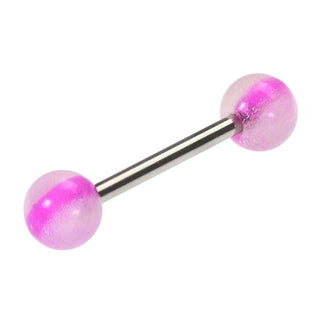 UV Sparkle Pink Tongue Ring — Belly Bling