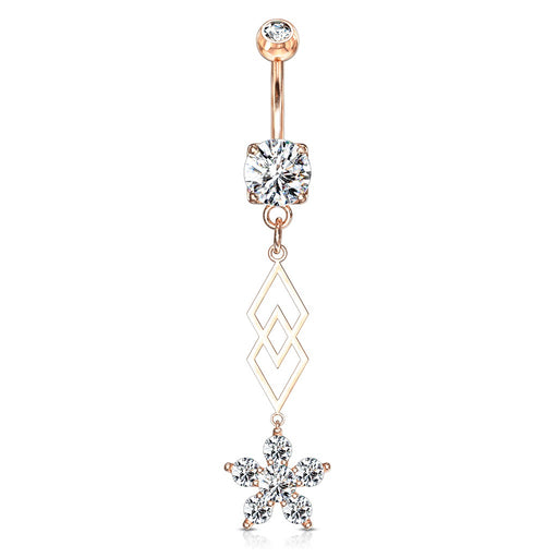 Cubic Zirconia Belly Button Rings - CZ 