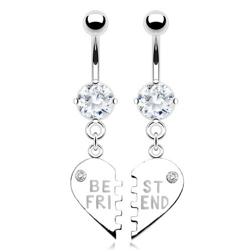 Best Friends Belly Rings - Clear 