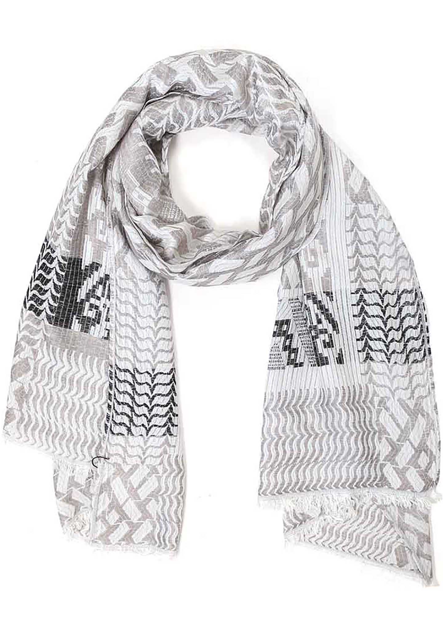 Shop 7 LUXE Tribal Scarf in Grey at 