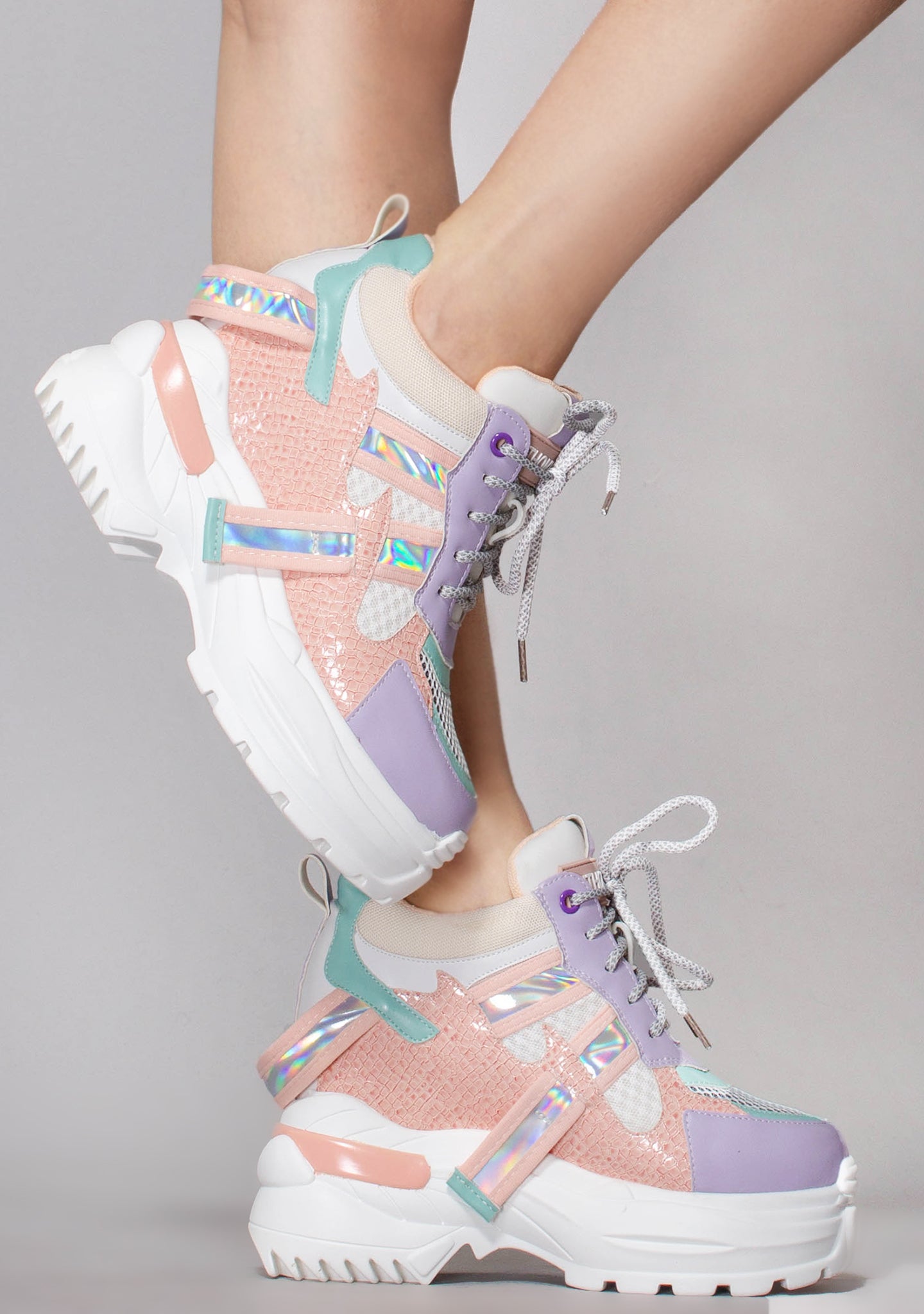 pastel platform sneakers