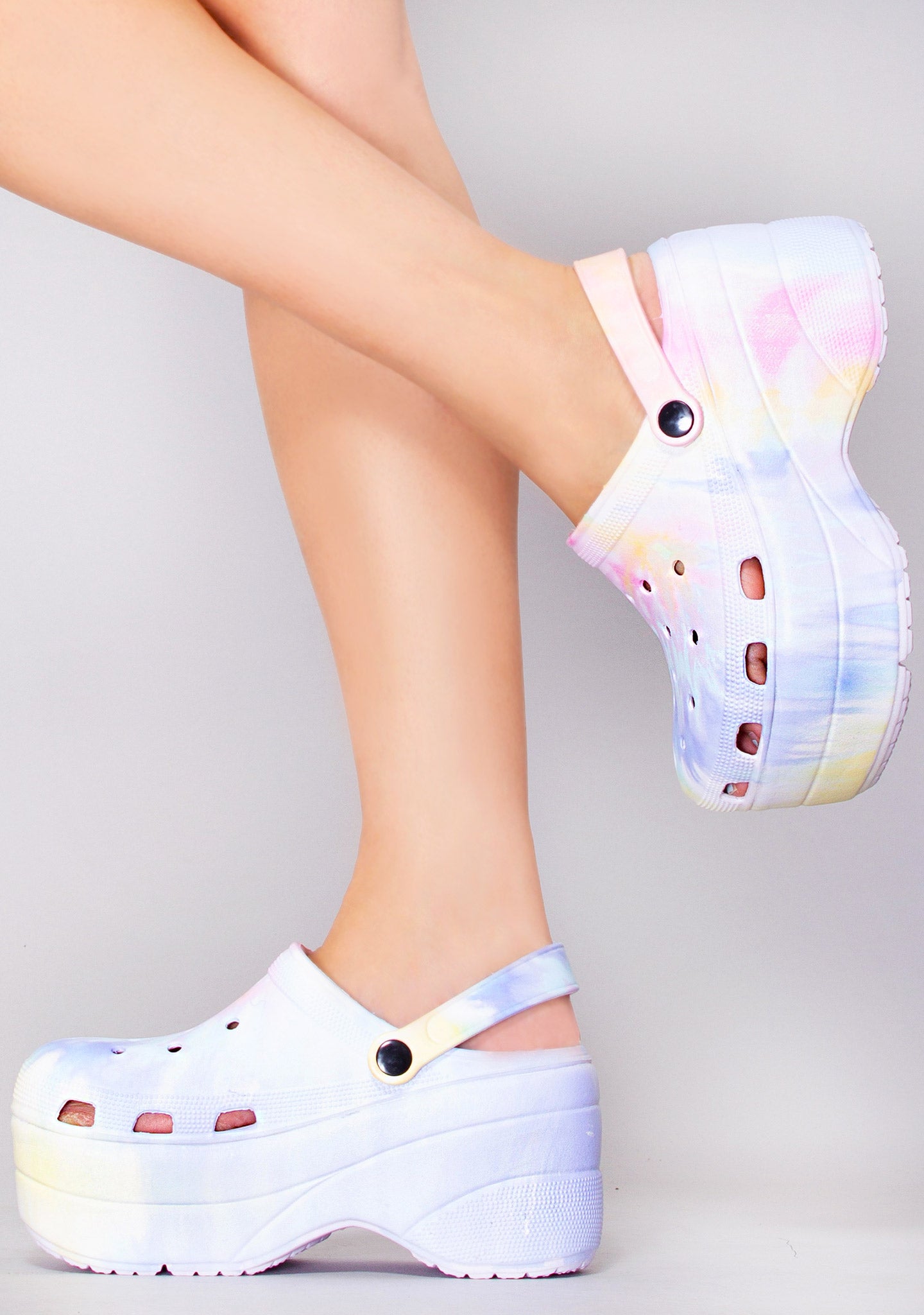 cape robbin platform clogs tie dye