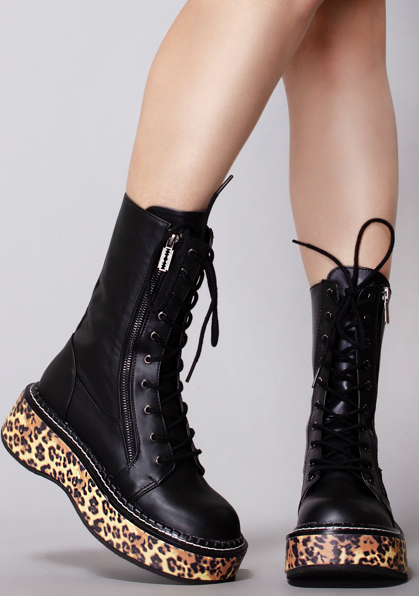 platform leopard boots