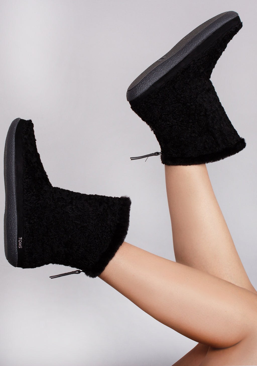 Toms Inez Plush Shearling Slip Booties 