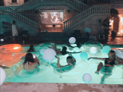Dive In Movie Pool Party Night Scene