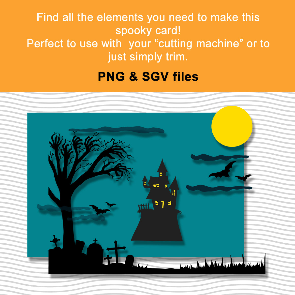 Download HALLOWEEN CEMETERY THEME SVG - Creepy Background ...