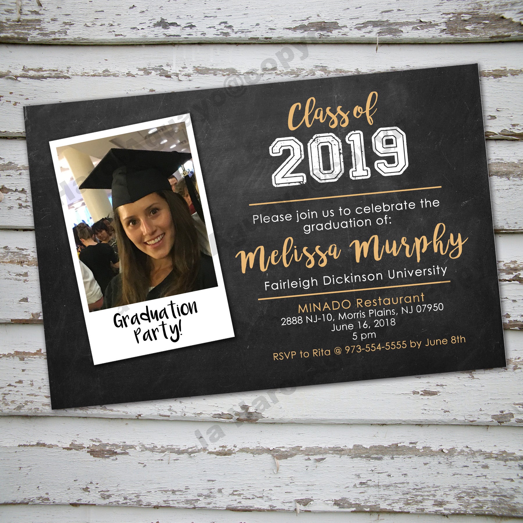 GRADUATION INVITATION CARD - Announcement - Digital file - Print it Yo – Printing The Moon