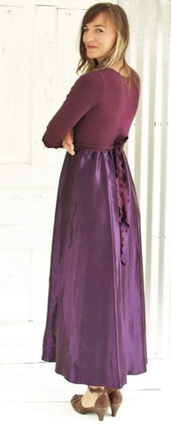 Purple Silk Maxi Dress