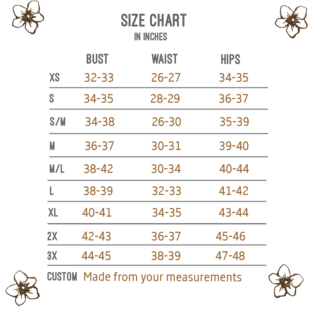 Infinity Size Chart