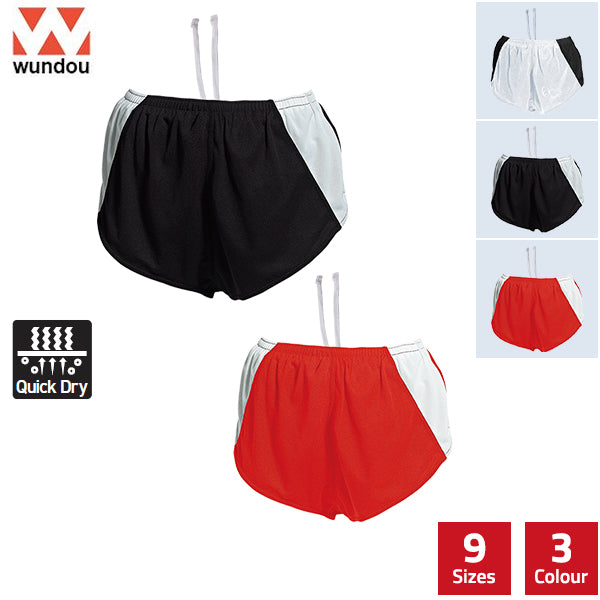 red women's running shorts
