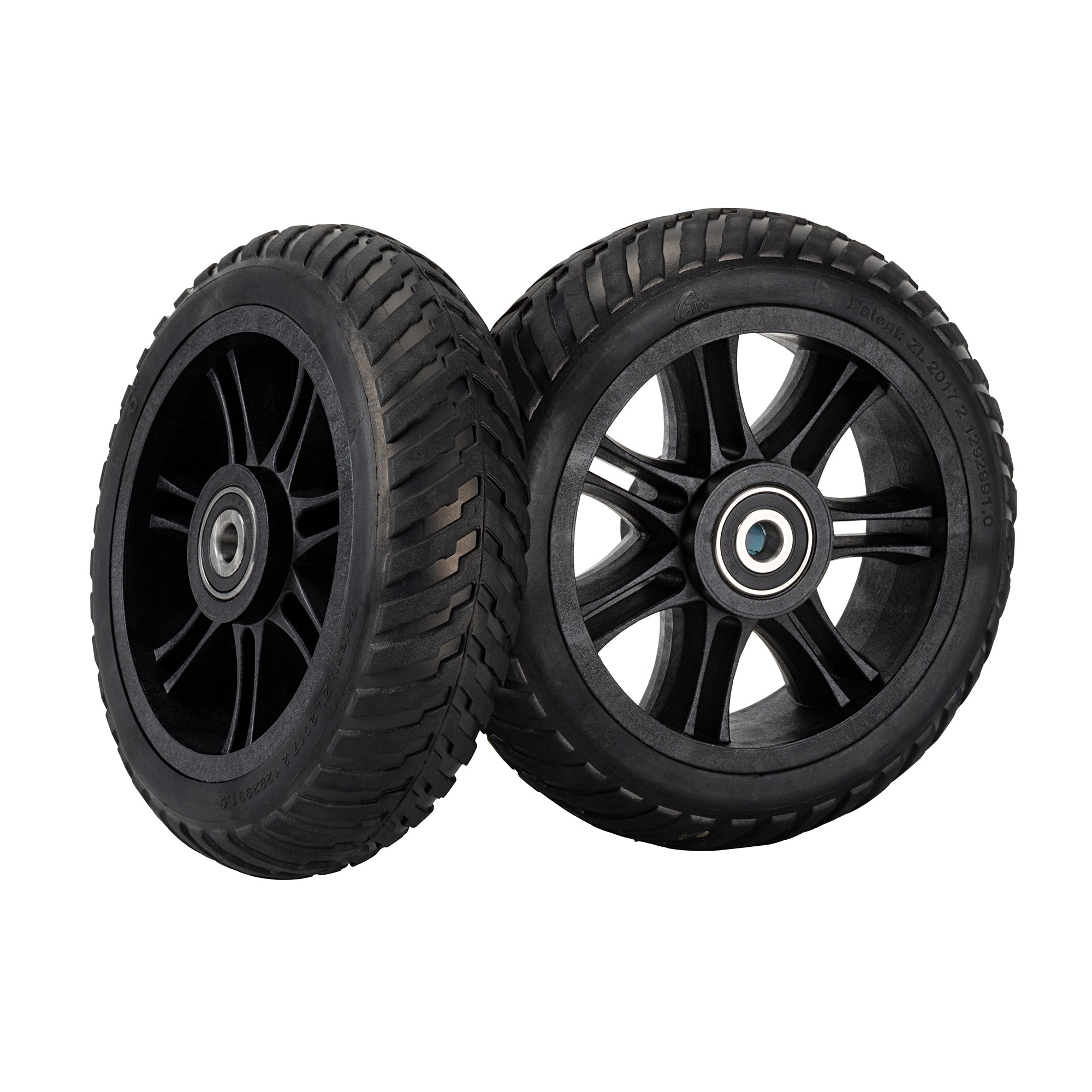 Honeycomb Aireless Rubber Tires for the Backfire Ranger X1 / X2 Front Wheels