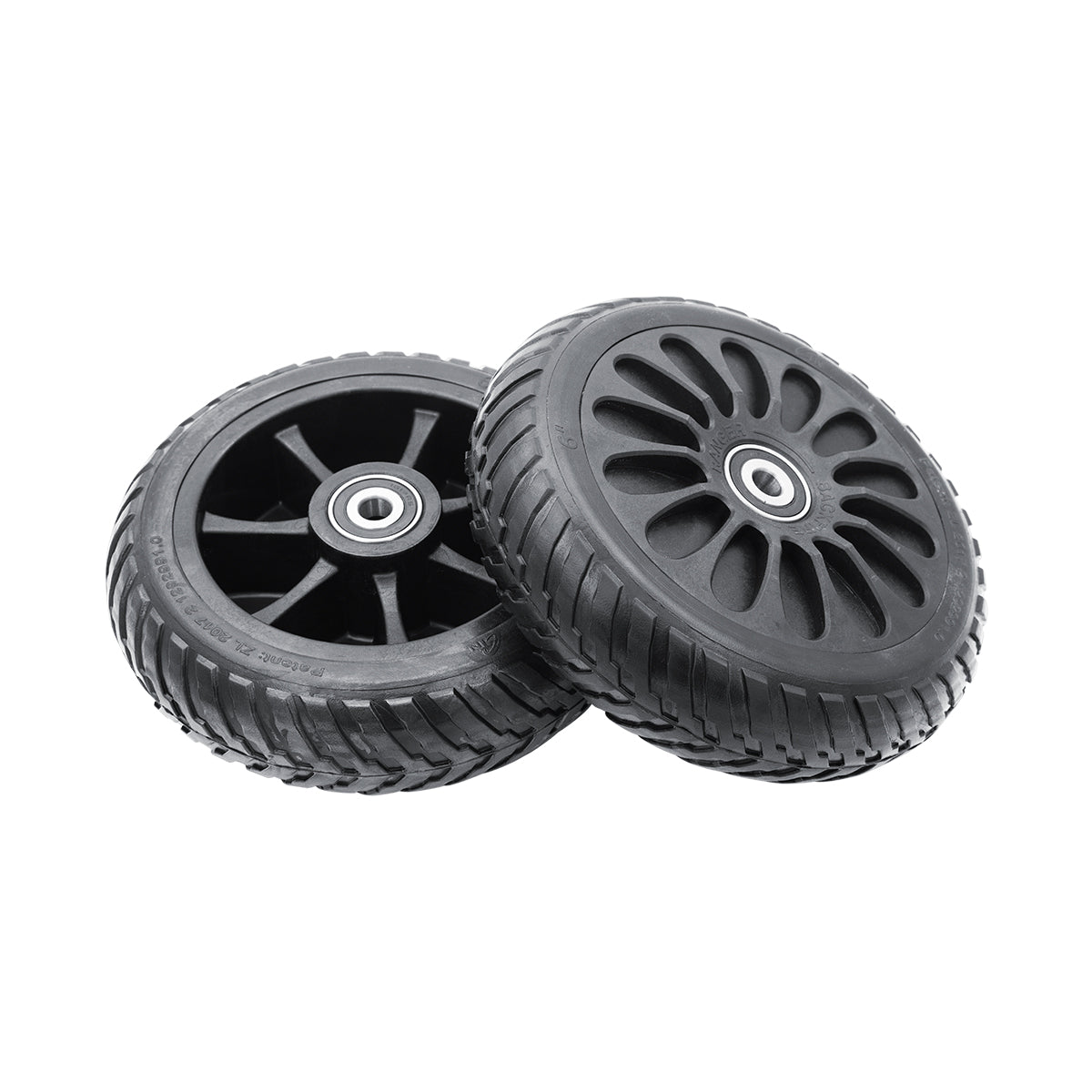 Honeycomb Aireless Rubber Tires for the Backfire Ranger X3 Front Wheels