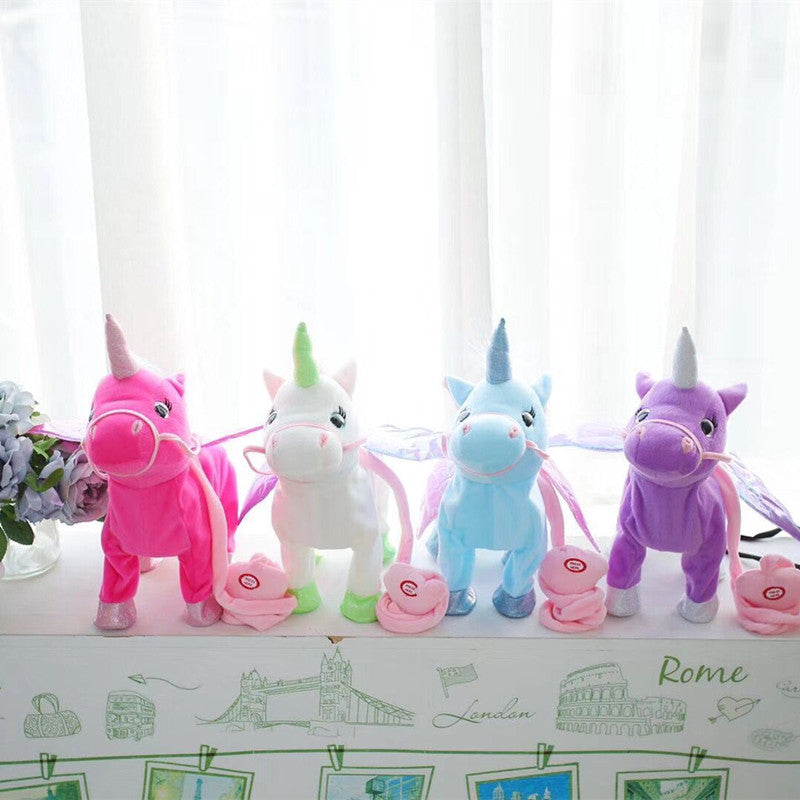 walking singing unicorn toy