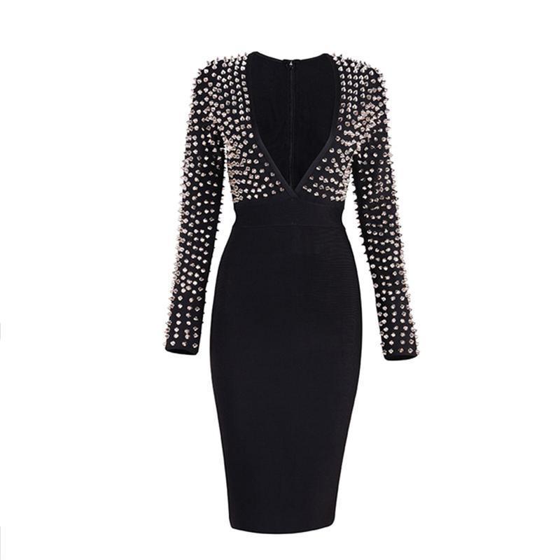 studded bandage dress