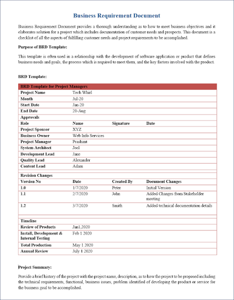 Business Requirements Document Template, Business Requirements Document Template, BRD Template,Business Requirements Document