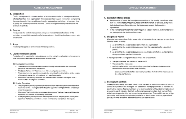 Conflict Management Template