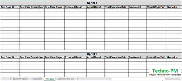 Test Case Document Sample, Test Case Document, Test Case template