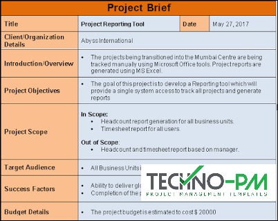 Project-Breif-Template,Project Brief