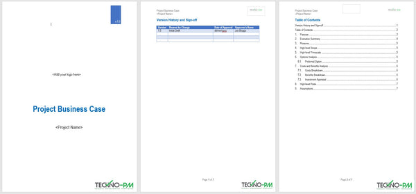 Project Business Case Template, Business Case Template