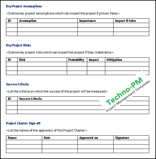 Project Charter Template,project charter word template