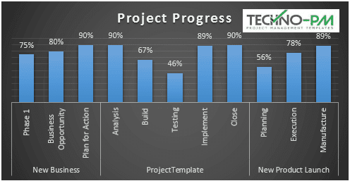 Project Progress Report, Project Progress Report MS Project