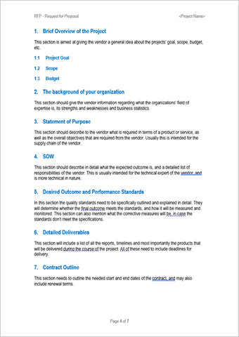 RFP Template, RFP Process