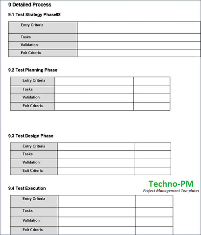 Regression test Plan Segment