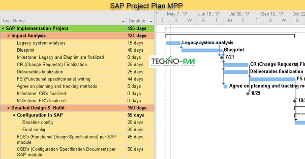 SAP Project Plan MPP