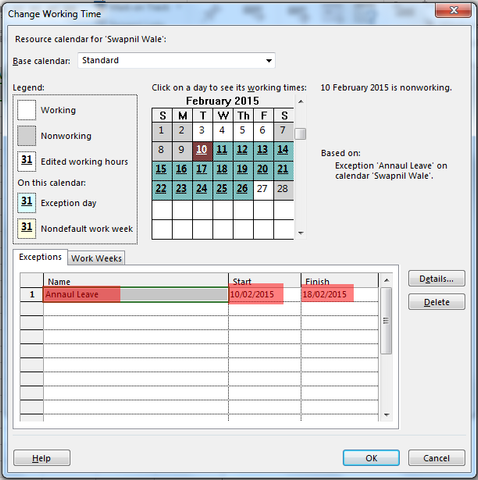 Adding Annual Leave