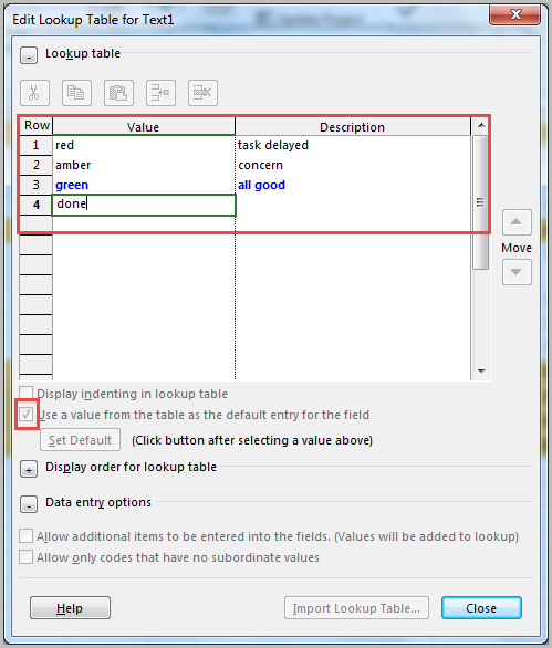 lookup,Traffic Light in MS Project, project status indicators, MS Project Status Indicator