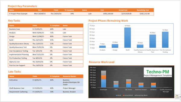 One Page MS Project Report