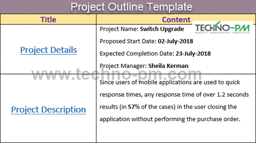 Project Outline Template, Project Outline Template, Project outline example, project outline