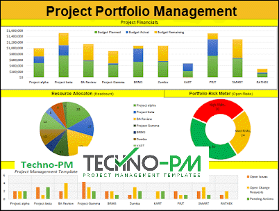 Project Portfolio Management Template Excel – Techno PM - Project ...