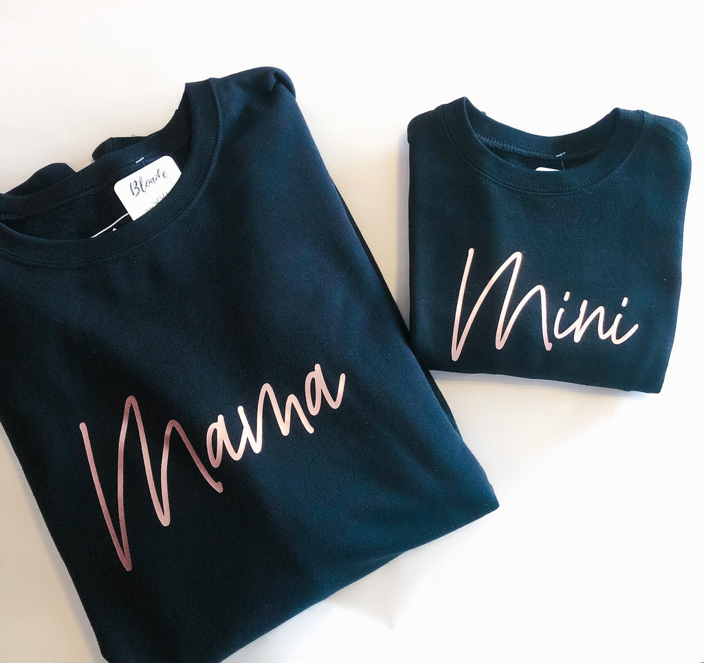 Mama {SCRIPT} Cozy Crew Neck Sweater – Blonde Ambition