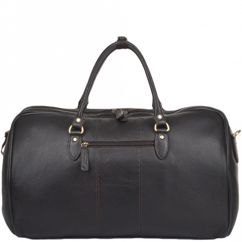 Brown Tumbled Leather Week-End Holdall