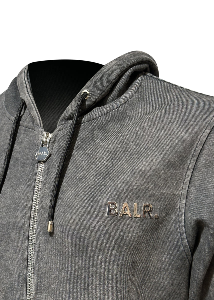 Balr - Q-Series Zip Thru Hooded Sweatshirt - 300238 - Grey – Richmond ...