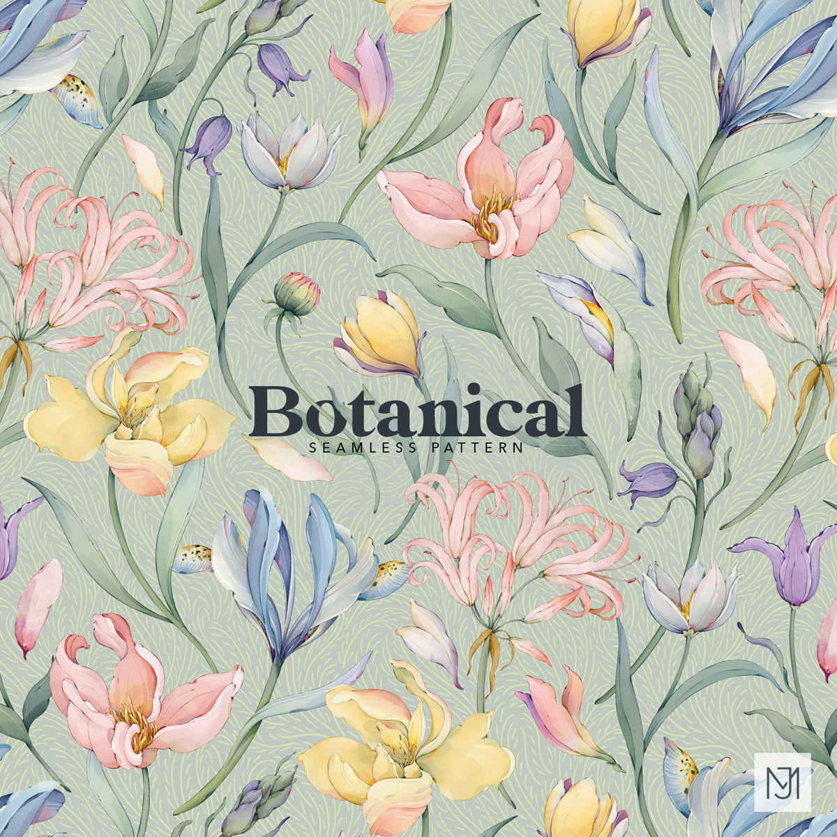 Botanical Seamless Pattern - 087 - Media Jamshidi product image