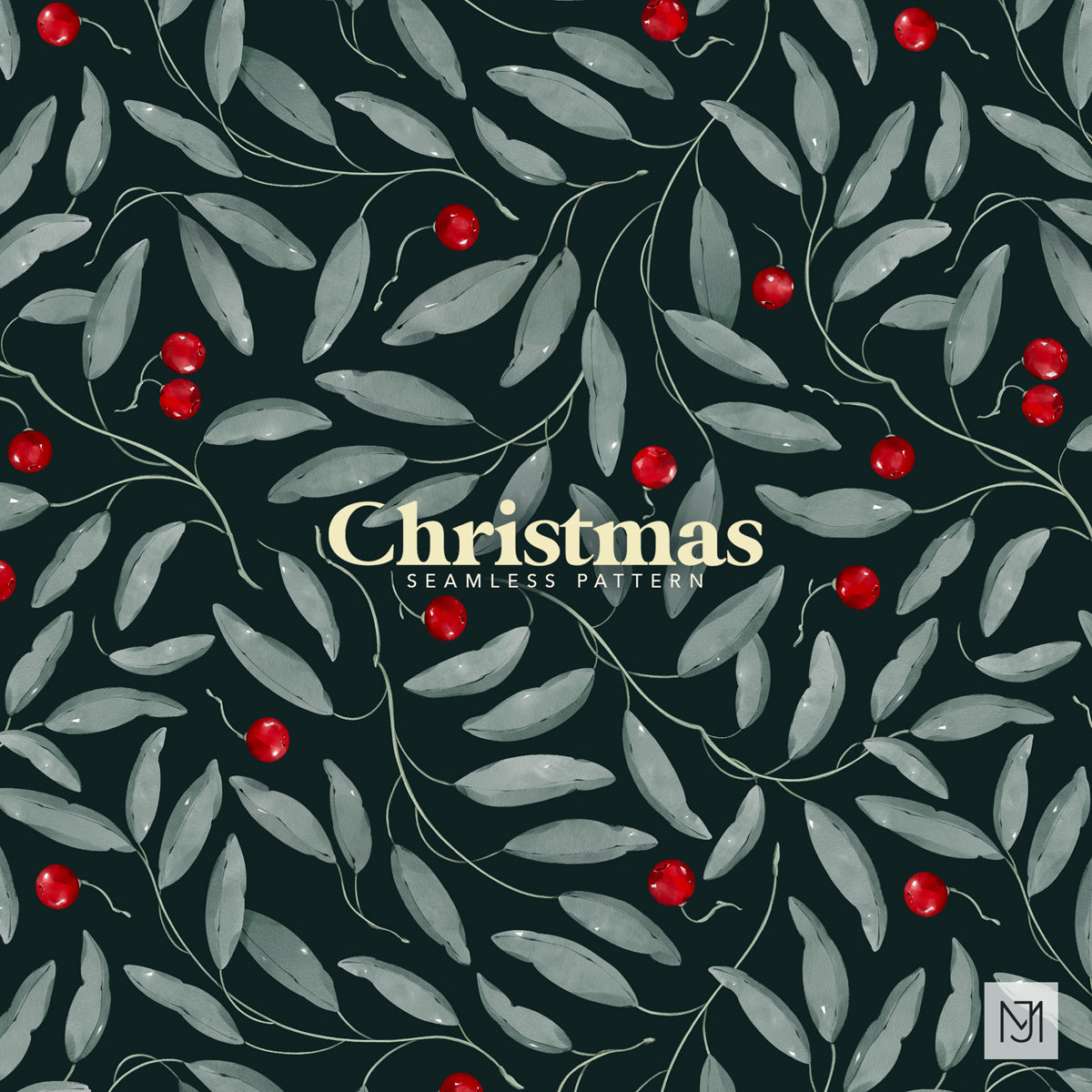 Christmas Seamless Pattern - 084 - Media Jamshidi product image