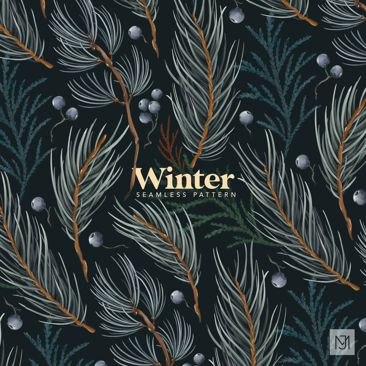 Winter Seamless Pattern - 083 - Media Jamshidi product image