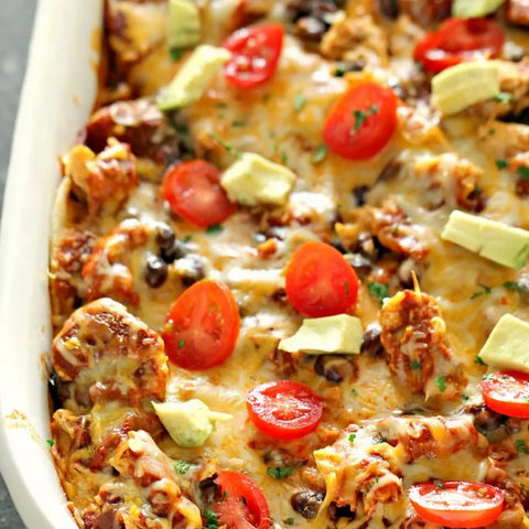 5 Ingredient Ground Beef Enchilada Casserole