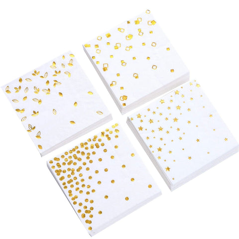 fancy napkins with gold specks