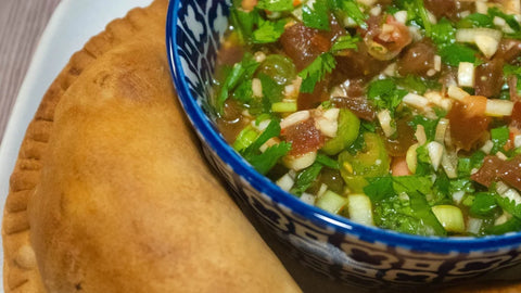 Bison Empanadas with Chilean Pebre Sauce