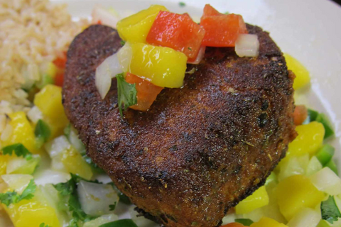 Blackened Tuna Steaks with Mango Salsa