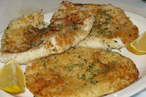 Calamari Steaks With Lemon Butter & Parsley