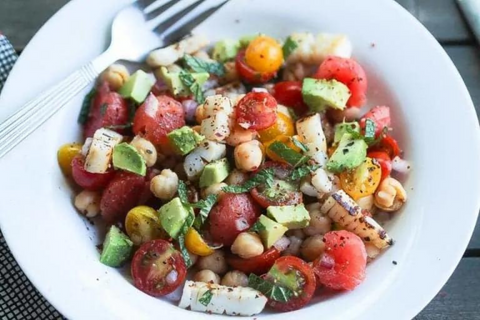 "Contradiction" Quick Calamari Chickpea Salad