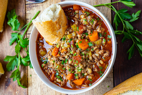 Ground Beef and Barley Soup